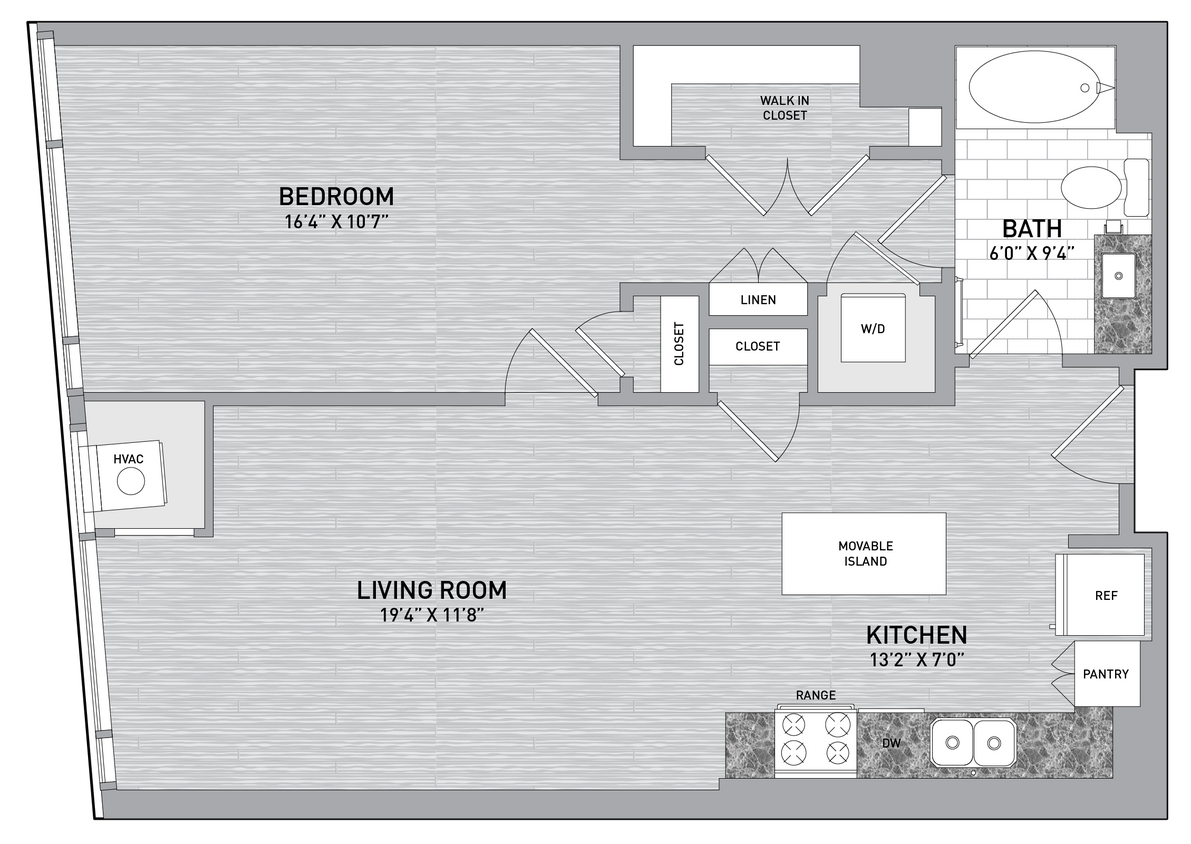 Floor Plan - 24 Stack - 1 Bed 1 Bath-A4.3