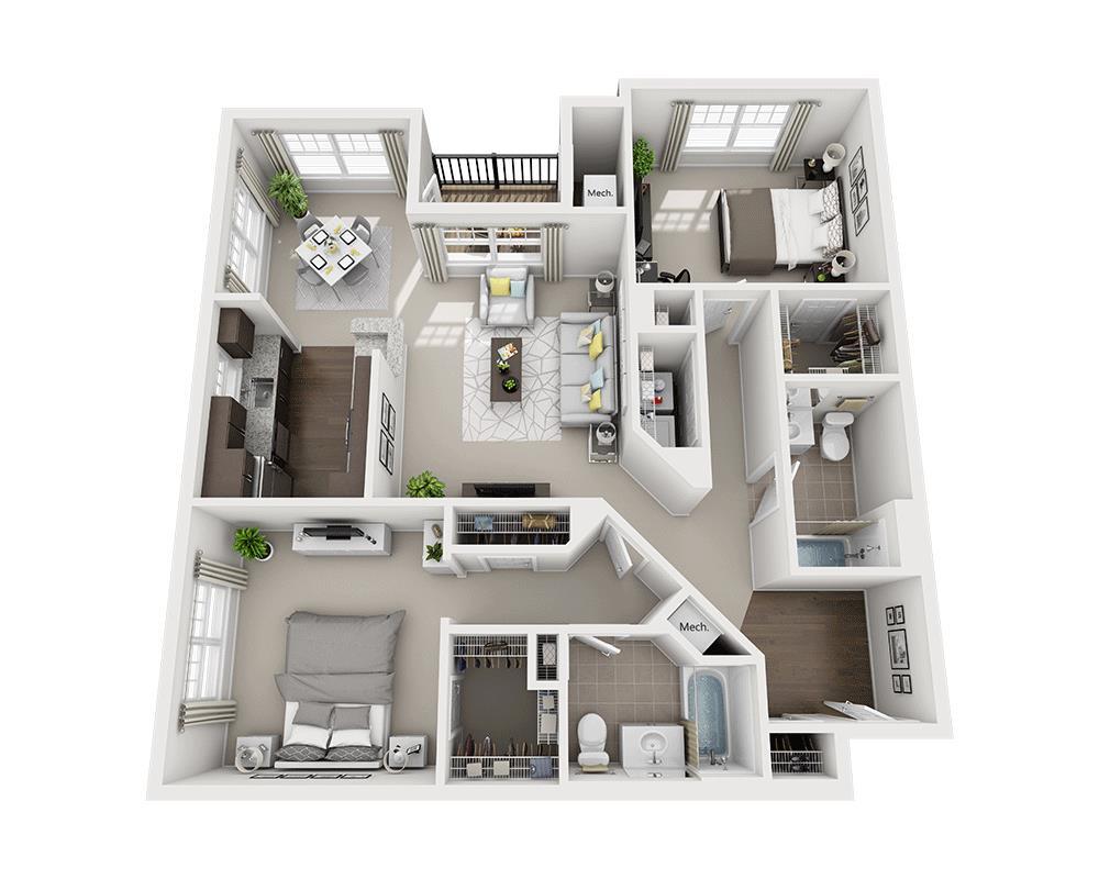 Floor Plan - Two Bedroom B2E