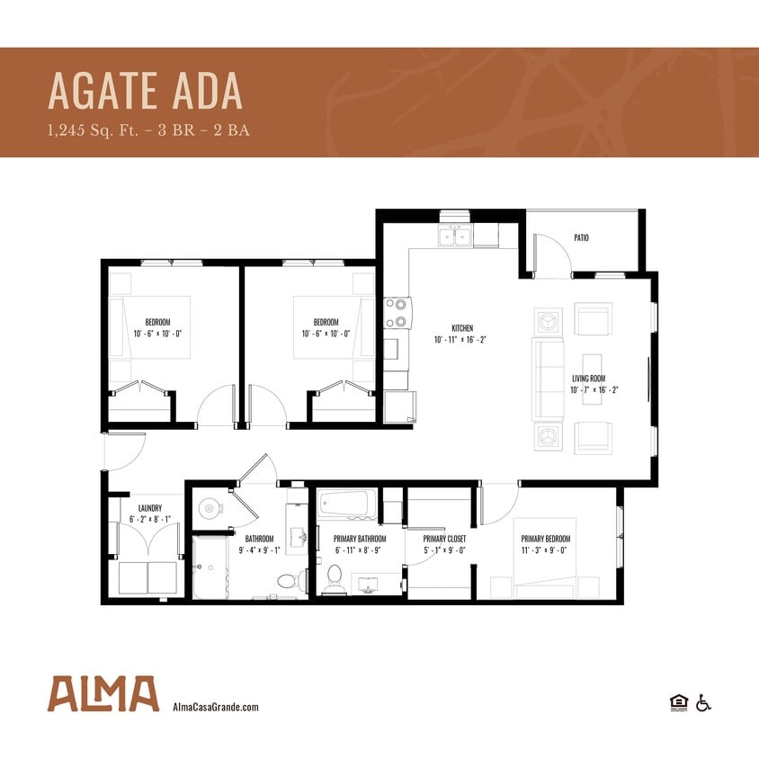 Floor Plan - Agate ADA