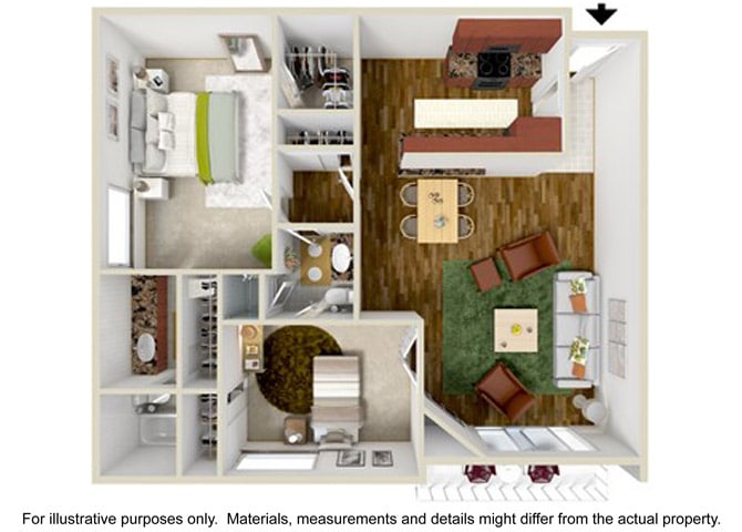 Floor Plan - 2 Bedroom 1.5/2 Bath