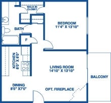1BR/1BA - One Bedroom