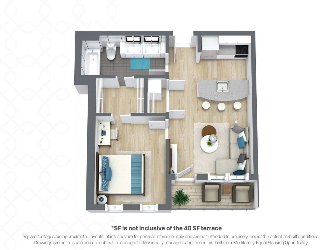 Floor Plan - Commerce | +40 sqft Terrace