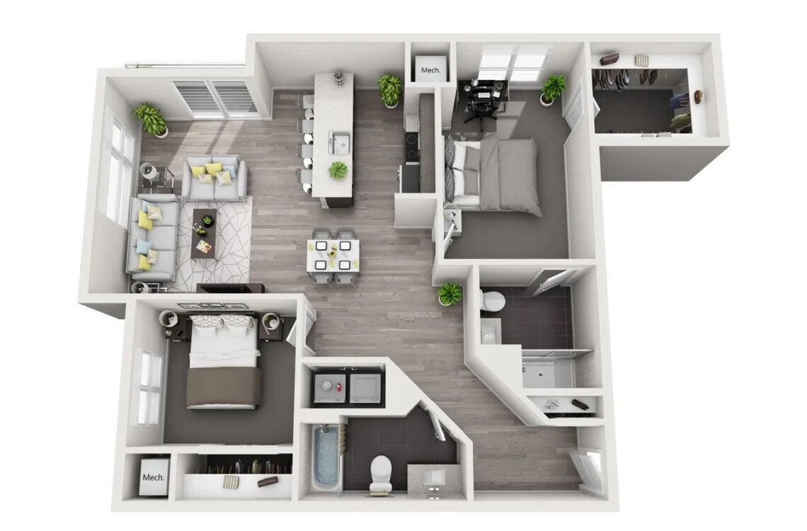 Floor Plan - 2 Bedroom E