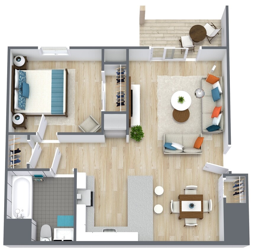 Floor Plan - One Bedroom