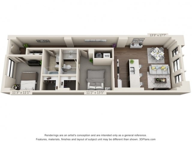 Two Bed Two Bath 1006 sqft - Two Bed/Two Bath - 1006