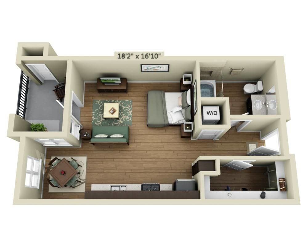 Floor Plan - Studio E1C