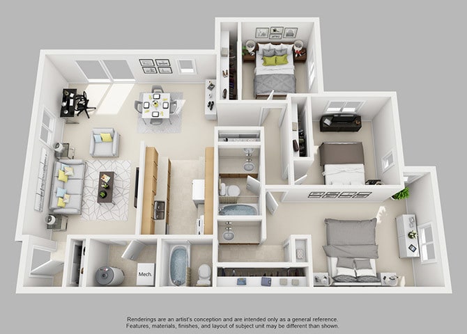Floor Plan - Three Bedroom