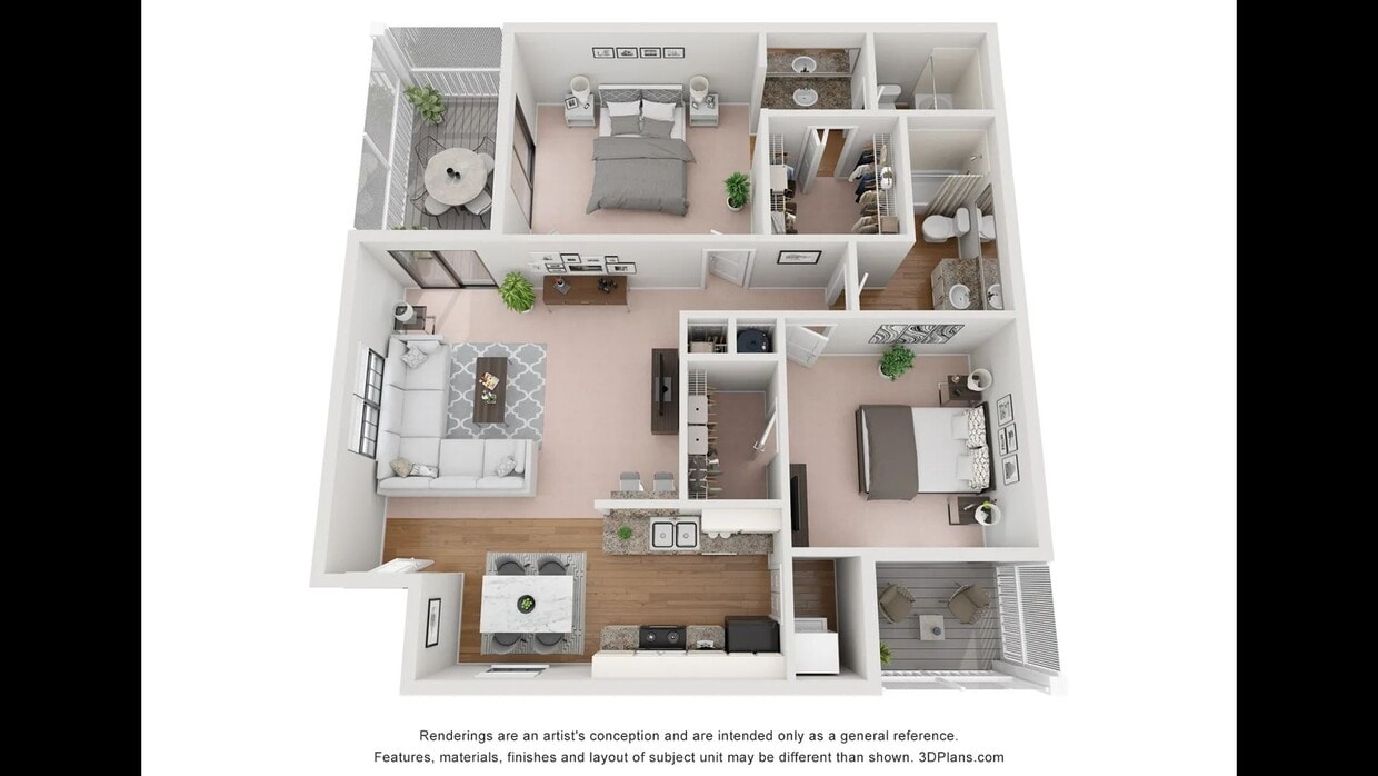 A photo of our 2x2 floor plan, The Hickory. - The Magnolia