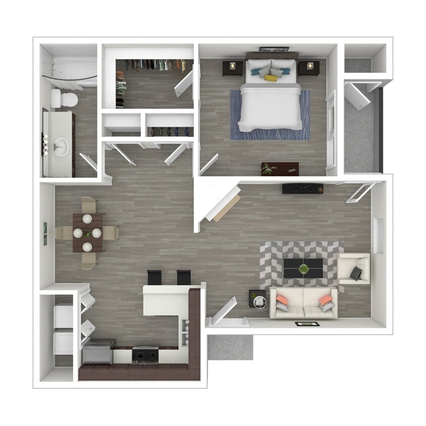Floor Plan - 1x1-863- Partial Renovation