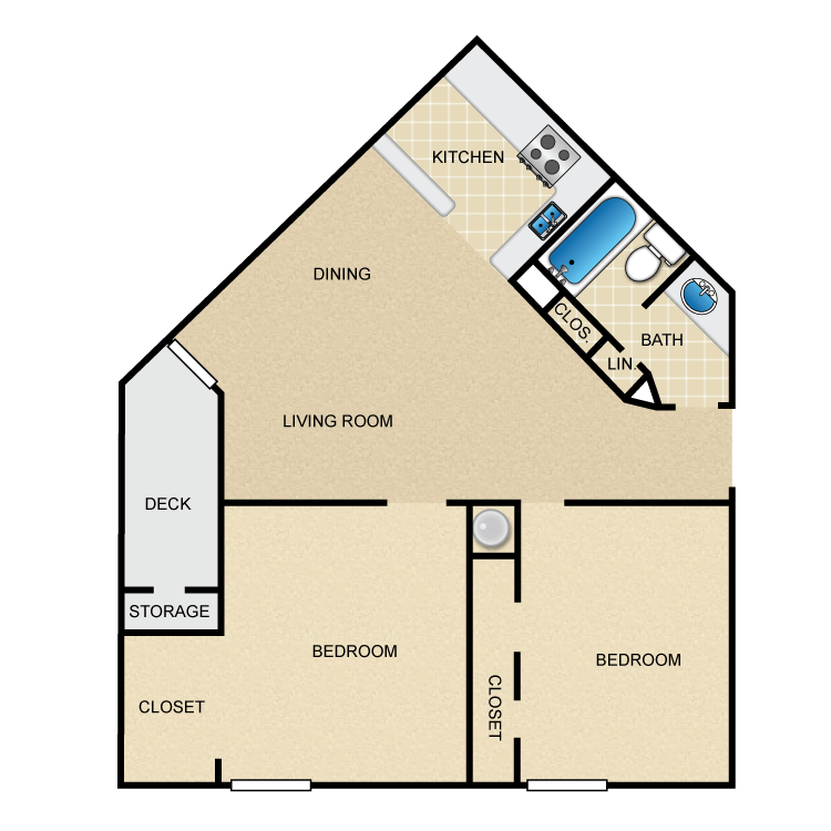 Floor Plan - 2x1R