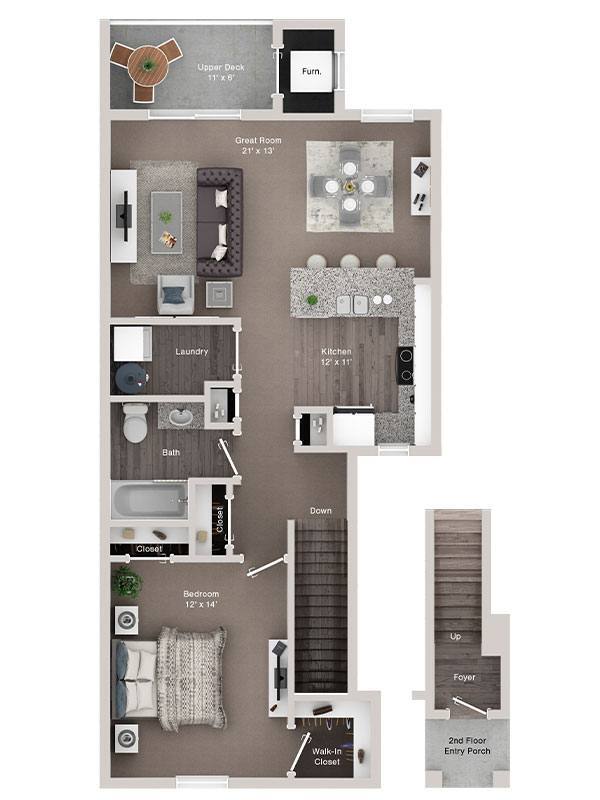 Floor Plan - A - One Bedroom Apartment