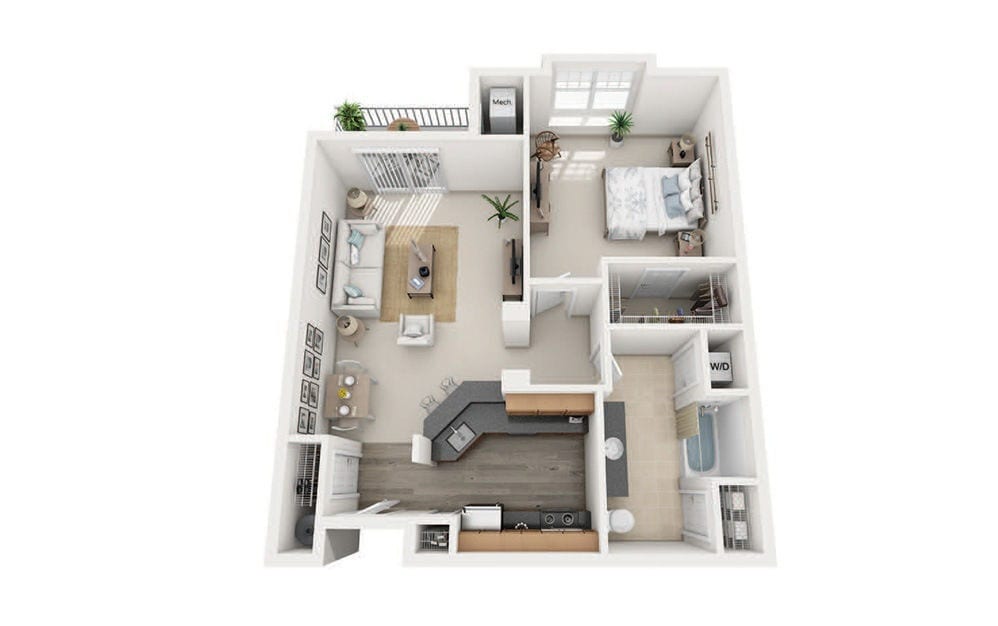 Floor Plan - A3 One Bedroom