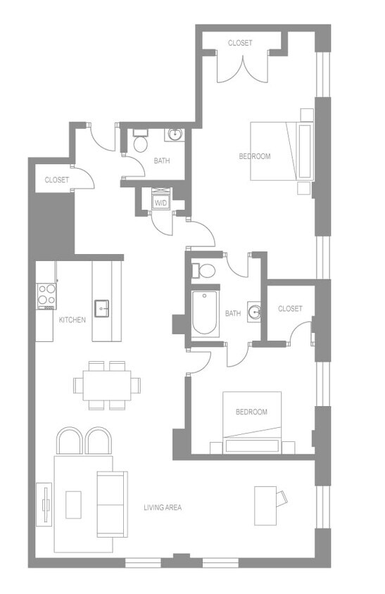 Floor Plan - Montesino Two Bedroom E 