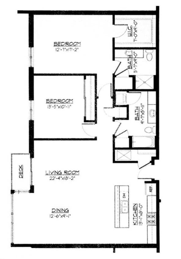 2 Bed / 2 Bath - 1,455 SF - 2 Bed / 2 Bath - 1,455 SF
