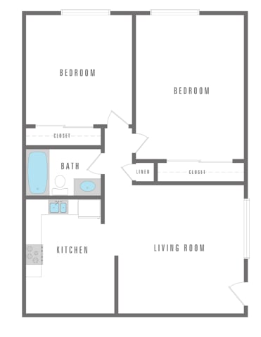 2 Bedroom 1 Bath - 2 Bedroom 1 Bath