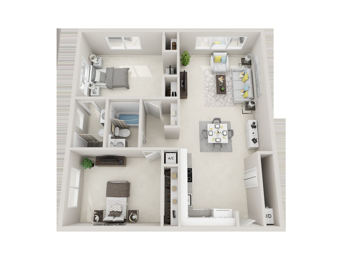 Floor Plan - 2X2