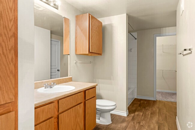 1BR, 1BA - 751 Sq. Ft. - Bathroom - Mansions of Mansfield