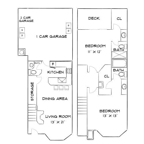 Floor Plan - Design 2A25 Townhome Premier 2