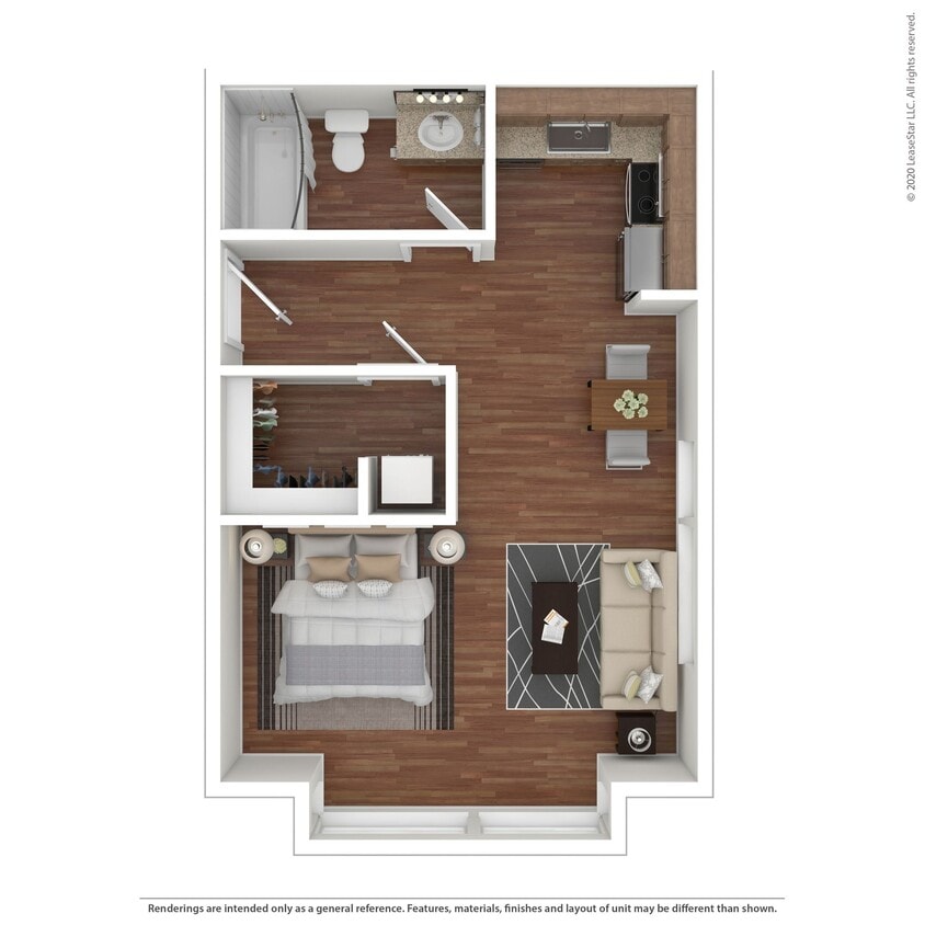 Floor Plan - One Bedroom