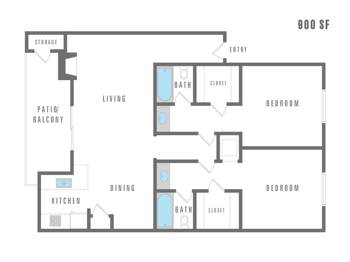 Two bedroom, two bathroom - 2 Bedroom 2 Bath
