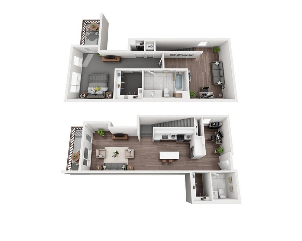 Floor Plan - One Bedroom + Den A1H