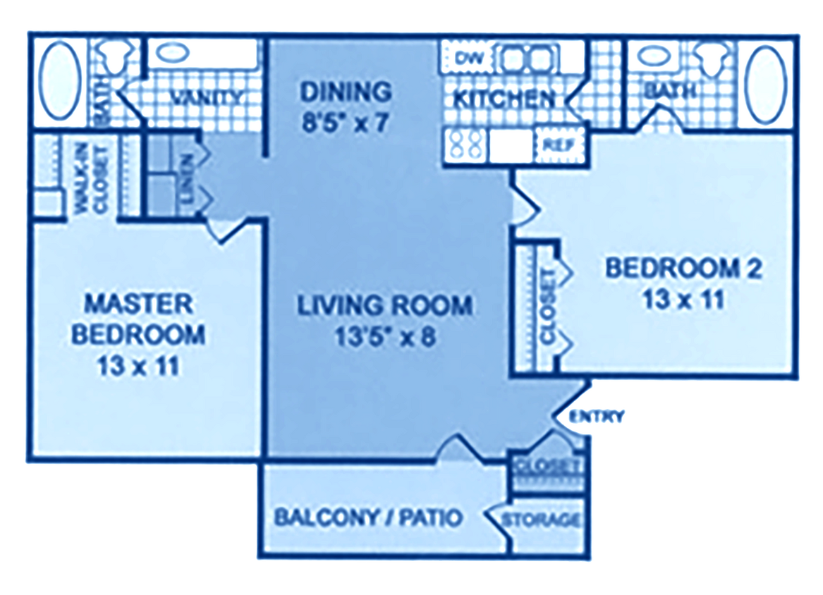 Floor Plan - 2A | Two Bedroom