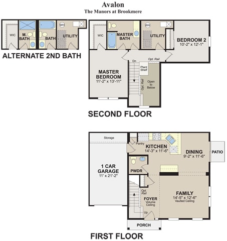 Floor Plan - Avalon - 2 Bed 2.5