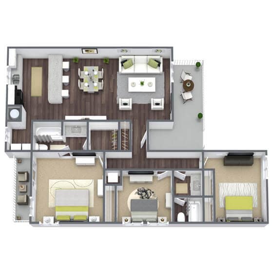 Floor Plan - 3 Bedroom B