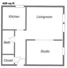 Studio - Large Studio + Park View