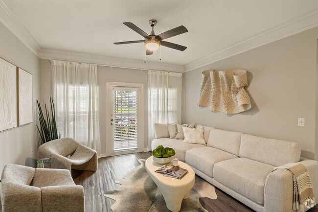 2BR, 2BA - 1,196SF - Living Room - VISTA LAGO
