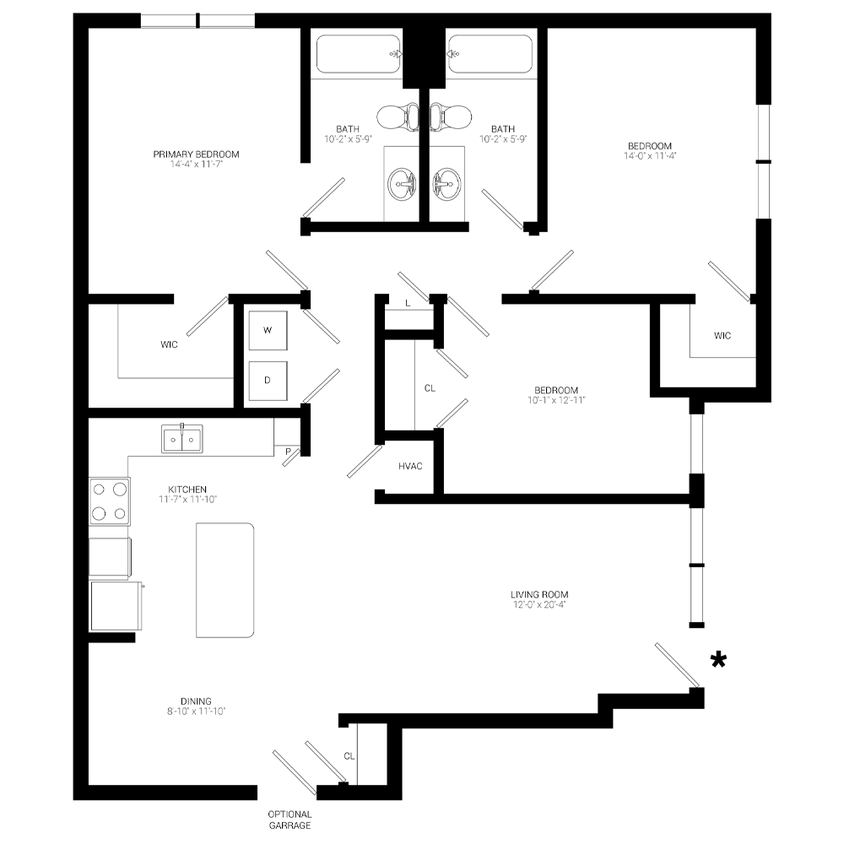 Floor Plan - 3x2 Grand Courtyard Three C1GU
