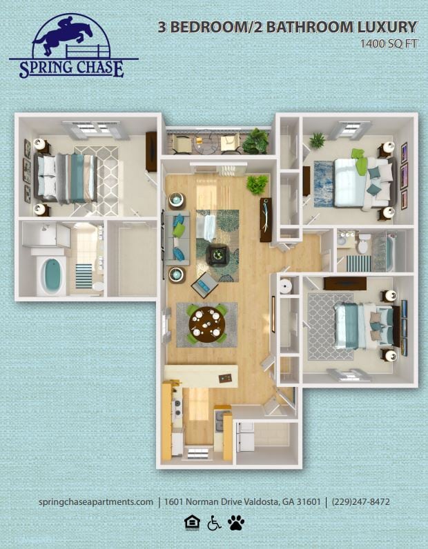 Floor Plan - 3X2 LUXURY