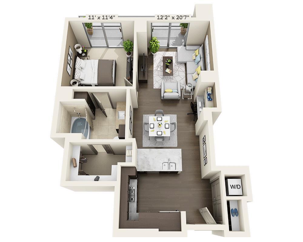 Floor Plan - One Bedroom A1I