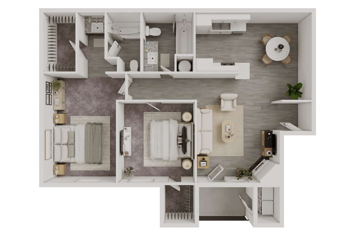 Floor Plan - VALENCIA - 967 SQ FT