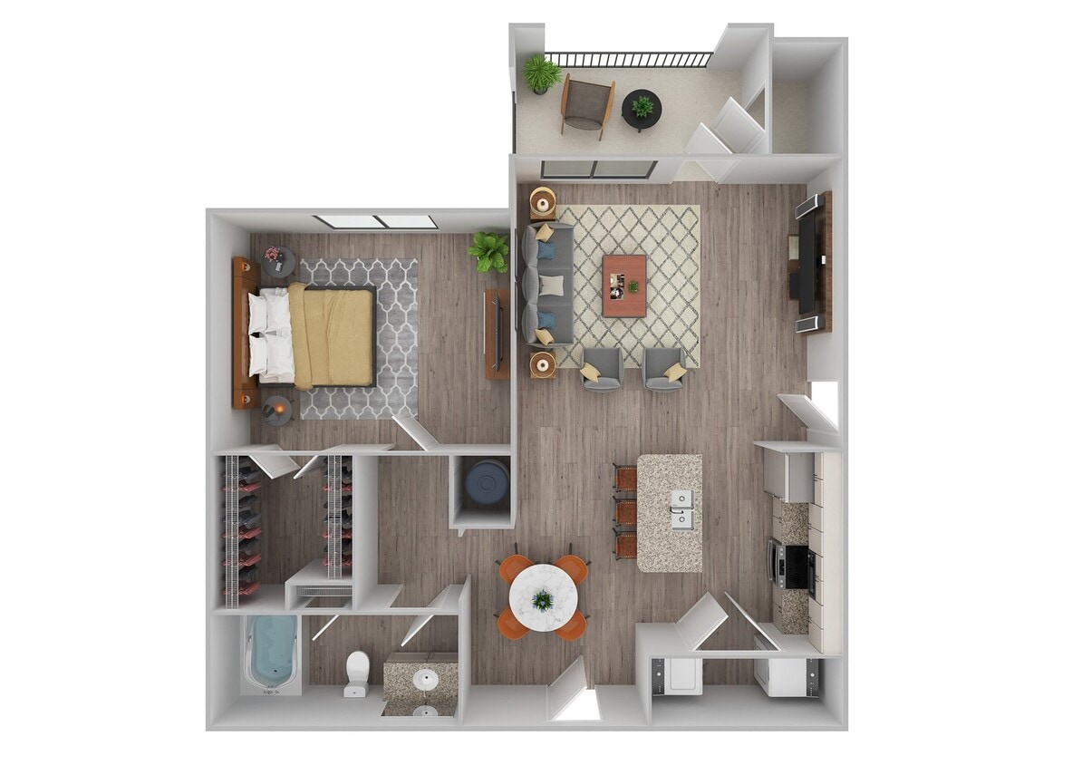 1 Bedroom | 1 Bath | 768 SF - A2 | Renovated