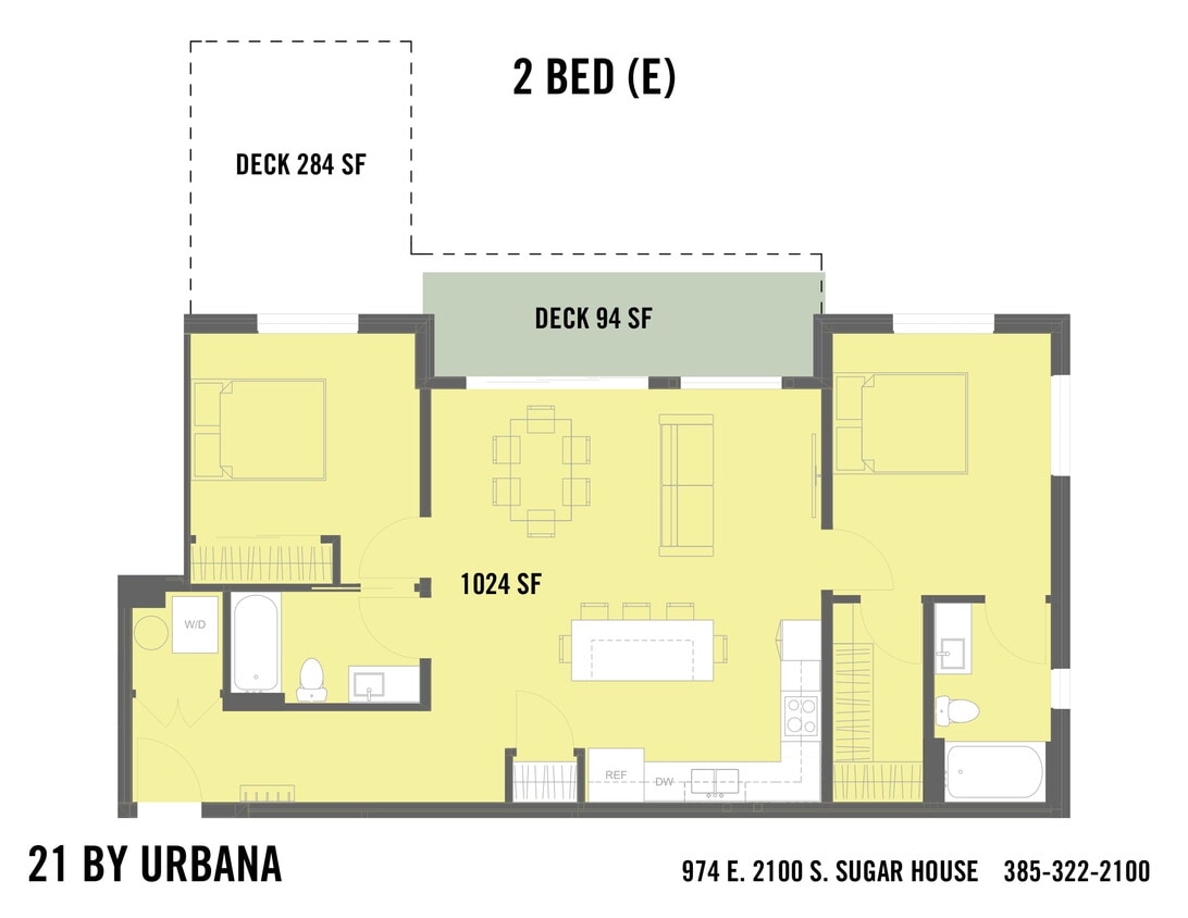 Floor Plan - 2 BED (2E)