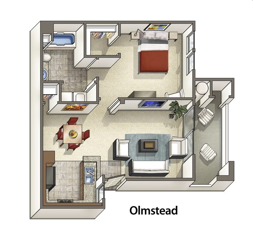 1BR/1BA - Olmstead