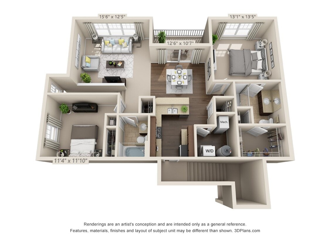 Floor Plan - 2 Bedrooms 2 Baths UPPER with Attached Garage -...