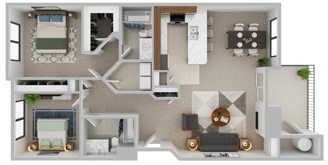 Floor Plan - Eclipse - 2x2