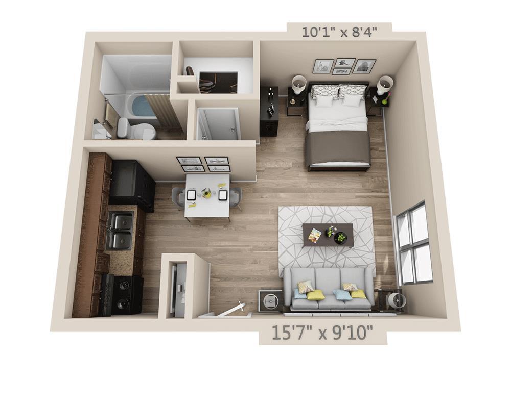 Floor Plan - Studio E1CT