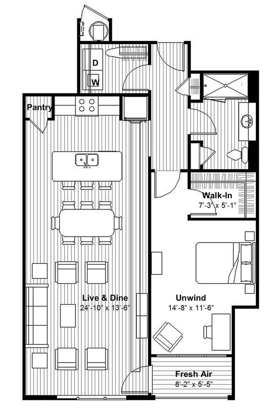 Luxury Loft 1 BR + Private Balcony, Spa Shower - Luxury Loft 1 BR + Private Balcony, Spa Shower