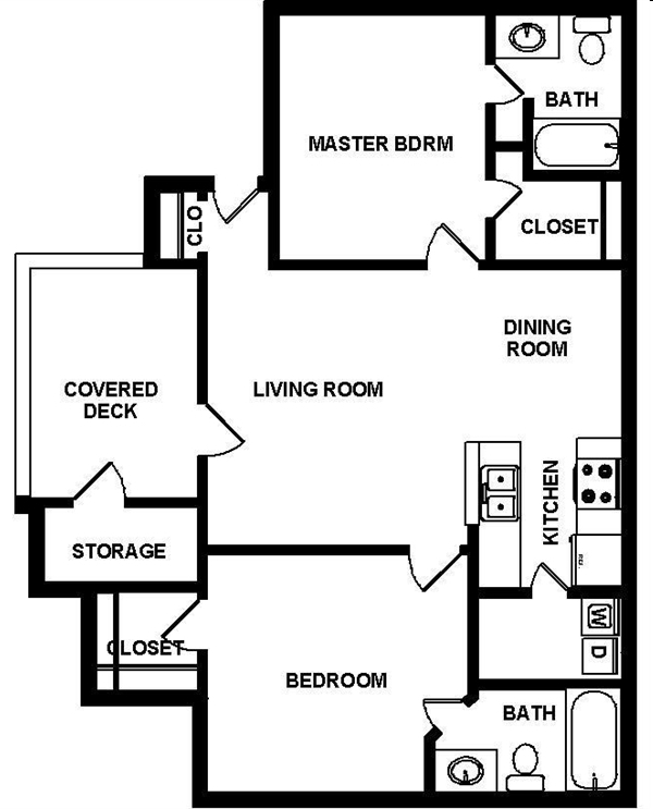 The Coweta - Two Bedrooms Two Bath B