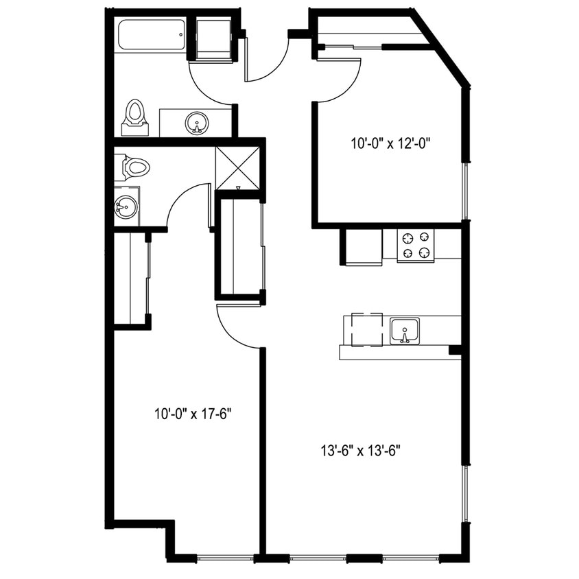 Floor Plan - 2 Bedroom D