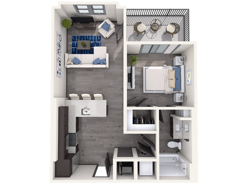 Explore the chic design of this urban apartment, perfect for stylish city living. - A5