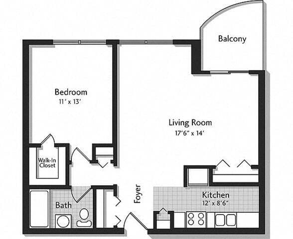 Floor Plan - 1G w/ Balcony Renovation 2