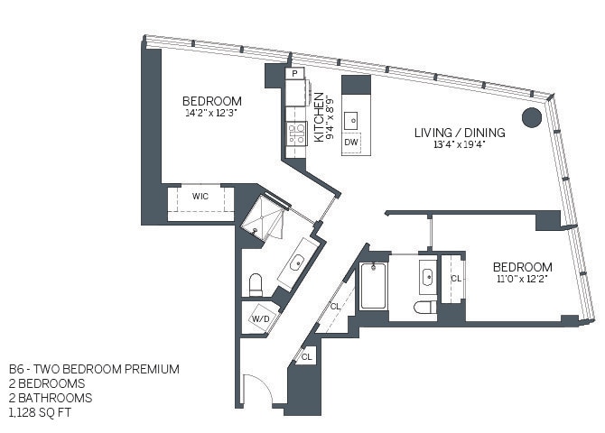 Floor Plan - Two Bedroom Premium