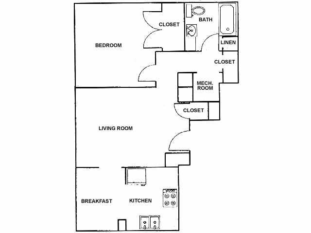 Model 1B - One Bed One Bath