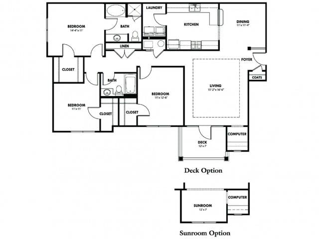 Floor Plan - C1 With Deck Option