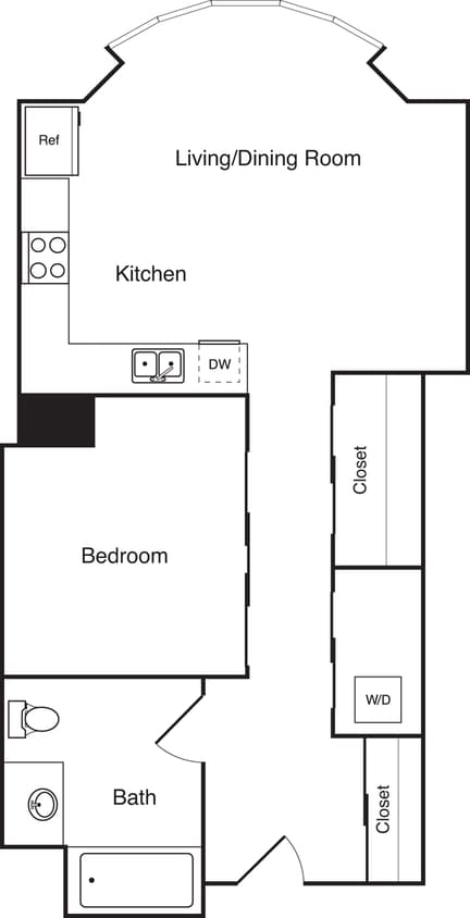Floor Plan - Studio 586 Renovated