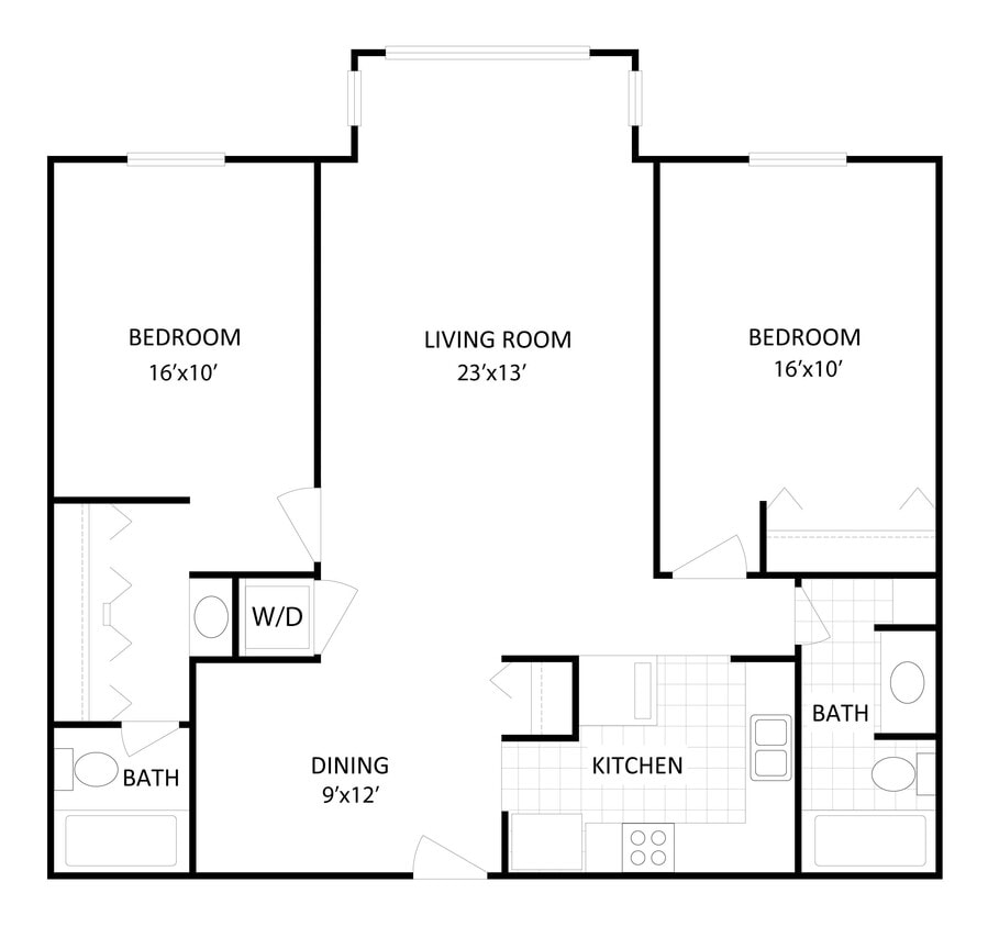 Floor Plan - Two Harbors - In-Home Washer/Dryer